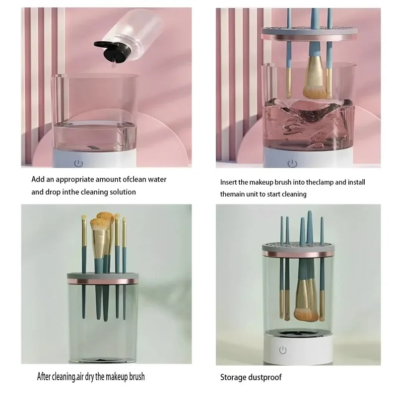 Nettoyeur automatique de pinceaux de maquillage