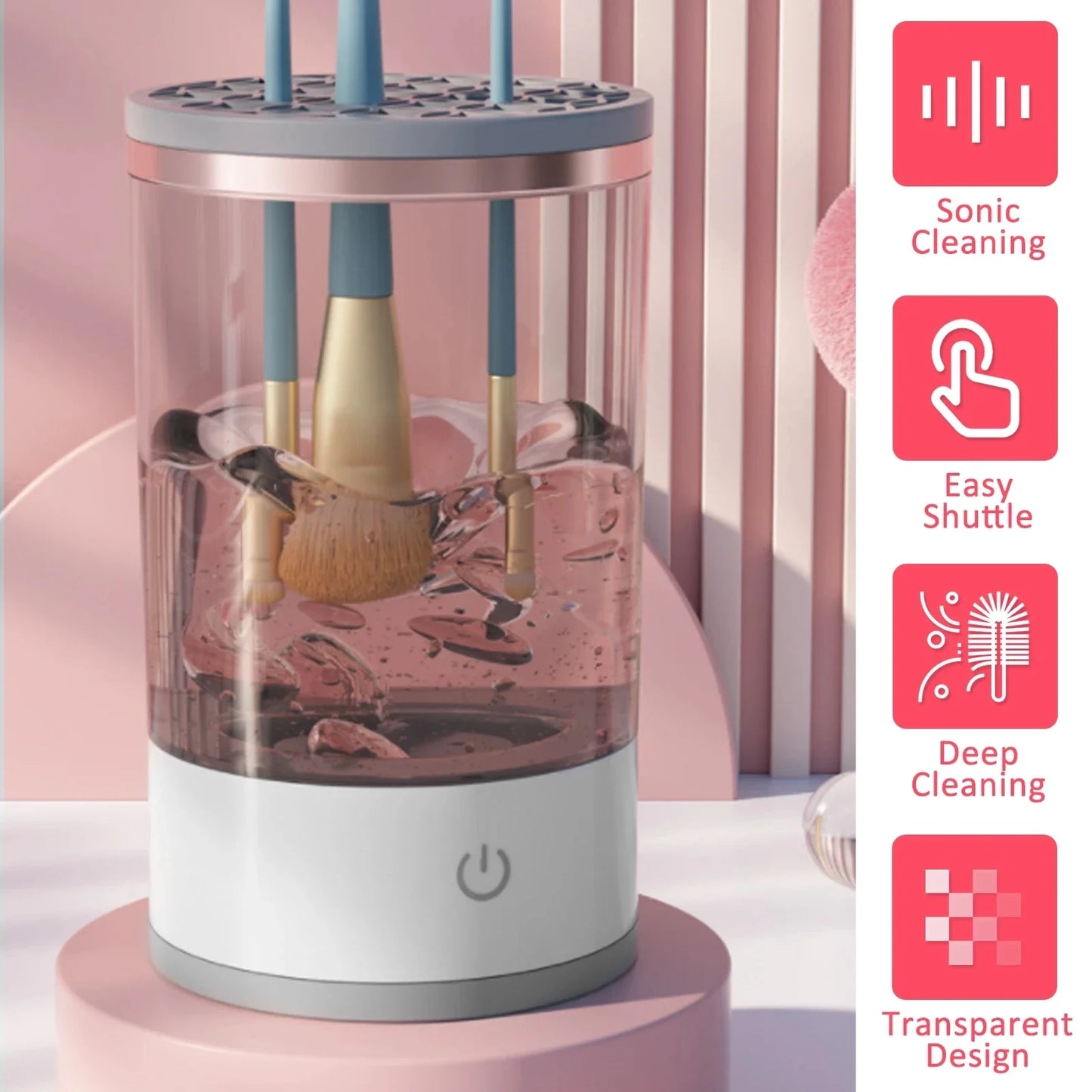 Nettoyeur automatique de pinceaux de maquillage